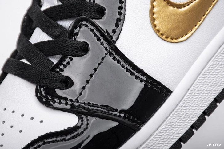 White   Patent Jordan 852542-007 Black 1 Mid Gold 0225